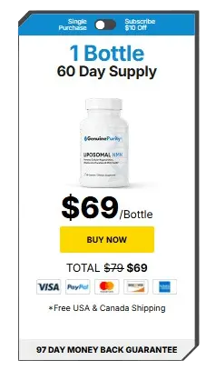 Genuine Purity™ Liposomal NMN 1 bottle buy